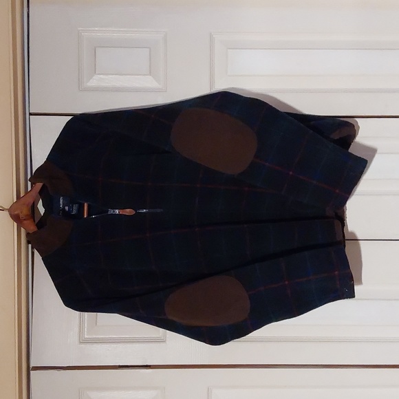 🎃🎃🎃VINTAGE POLO SPORT FLEECE PULLOVER PLAID CLASSIC SIZE L - Picture 1 of 8